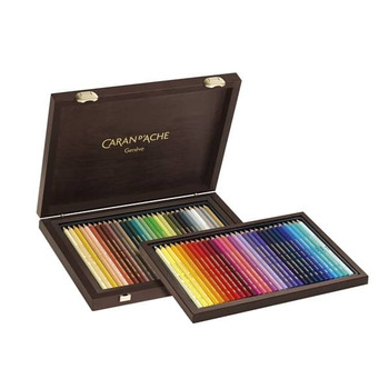 Caran D'Ache Supracolor Soft Aquarelle Limited Edition 30th Anniversary Watercolor Pencil Wood Box Set Of 60