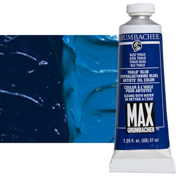 MAX Water-Mixable Oil Color 37 ml Tube - Thalo Blue