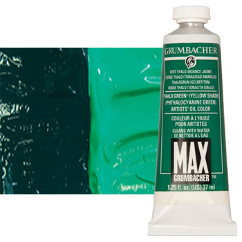 MAX Water-Mixable Oil Color 37 ml Tube - Thalo Green Yellow Shade