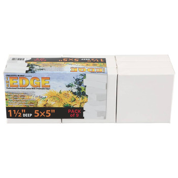 The Edge All Media Pro Cotton Canvas 5"x5" - 1-1/2" Deep (9 Pack)