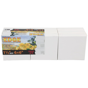 The Edge All Media Pro Cotton Canvas 6"x6" - 1-1/2" Deep (9 Pack)