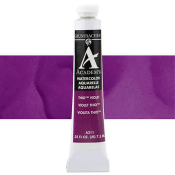 Grumbacher Academy Watercolor, Thio Violet - 7.5 ml Tube