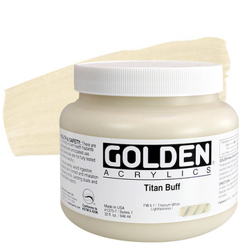 GOLDEN Heavy Body Acrylics - Titan Buff, 32oz Jar