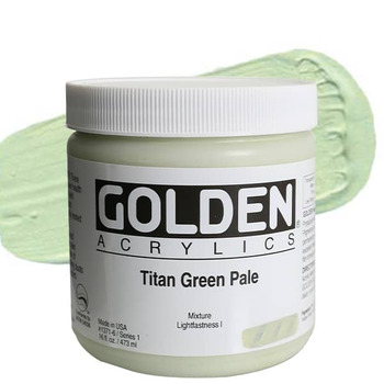 GOLDEN Heavy Body Acrylics - Titan Green Pale, 16oz Jar