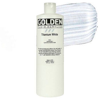 GOLDEN Fluid Acrylics Titanium White 16 oz