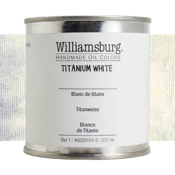 Williamsburg Handmade Oil Paint - Titanium White, 237ml Can
