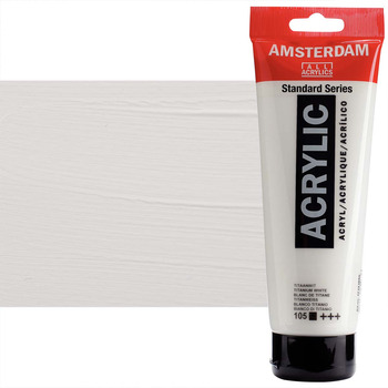 Amsterdam Standard Series Acrylic Paint - Titanium White, 250ml Tube