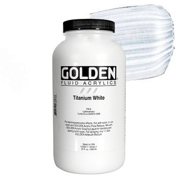 GOLDEN Fluid Acrylics Titanium White 32 oz