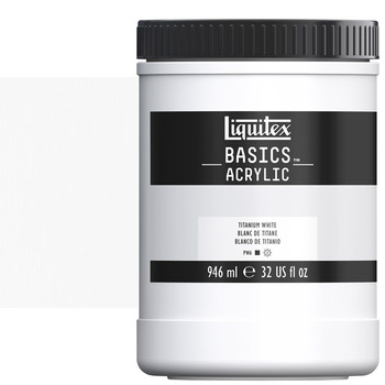 Liquitex Basics Acrylic Paint - Titanium White, 32oz Jar