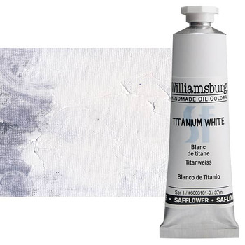 Williamsburg Handmade Safflower Oil Color 37ml Tube - Titanium White