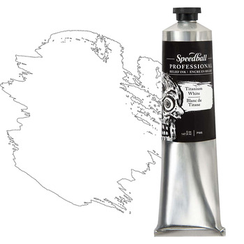 Speedball Professional Relief Ink - Titanium White 5oz