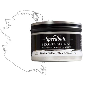 Speedball Professional Relief Ink - Titanium White 8oz