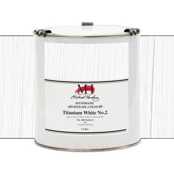 Michael Harding Oil Color - Titanium White No. 2 (Linseed), 1L Can