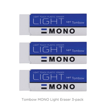 Tombow Mono Light Eraser White - Set of 3