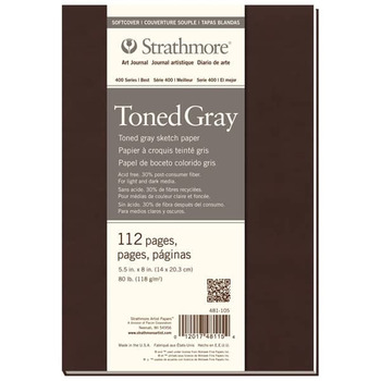 Strathmore 400 Series Softcover Recycled Art Journal 5.5x8" (112 pg) - Gray