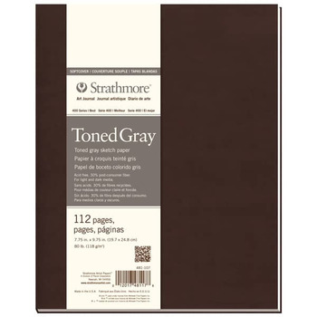 Strathmore 400 Series Softcover Recycled Art Journal 7-3/4x9-3/4" (112 pg) - Gray