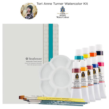 Tori Anne Set of 9 Turner Watercolors, Strathmore & Mimik Brushes Set