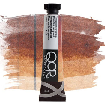 QoR Watercolor Paint - Transparent Brown Oxide, 11ml Tube