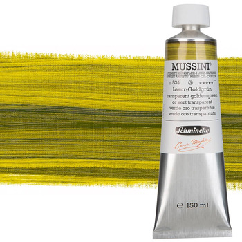 Schmincke Mussini Oil Color 150ml - Transparent Golden Green