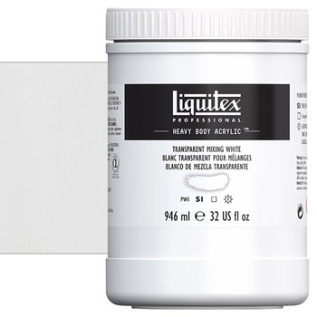 Liquitex Heavy Body Acrylic - Transparent Mixing White, 32oz Jar