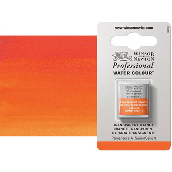 Winsor & Newton Professional Watercolor Half Pan - Transparent Orange