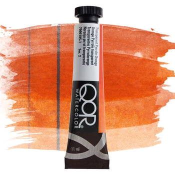 QoR Watercolor Paint - Transparent Pyrrole Orange, 11ml Tube