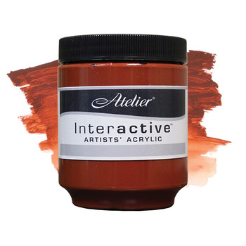Interactive Professional Acrylic 250 ml Jar - Trans. Red Oxide