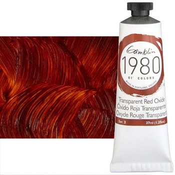 Gamblin 1980 Oil Colors - Transparent Red Oxide, 37ml Tube