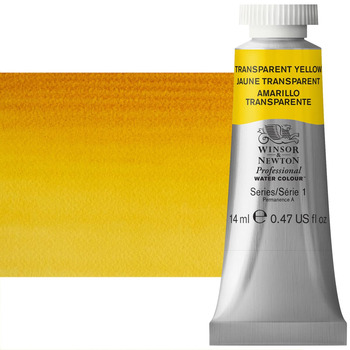 Winsor & Newton Professional Watercolor - Transparent Yellow, 14ml Tube