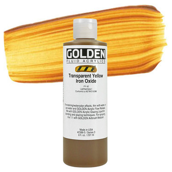 GOLDEN Fluid Acrylics Transparent Yellow Iron Oxide 8 oz