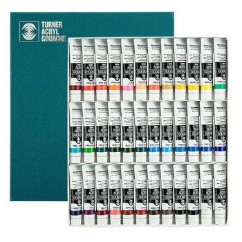 Turner Acryl Gouache Paint Set of 36 Acrylics, 20ml Colors