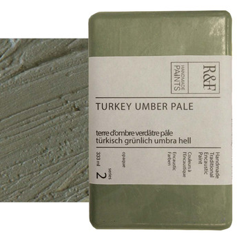 R&F Encaustic Handmade Paint 333 ml Block - Turkey Umber Pale