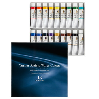 Turner Professional Artists Watercolor Set of 18, 15ml Tubes