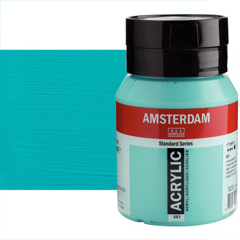 Amsterdam Standard Series Acrylic Paint - Turquoise Green, 500ml Jar