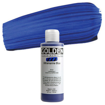 GOLDEN Fluid Acrylics Ultramarine Blue 4 oz