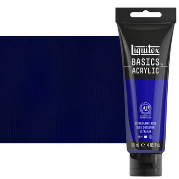 Liquitex Basics Acrylic Paint - Ultramarine Blue, 4oz Tube