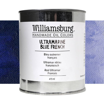 Williamsburg Handmade Oil Paint - Ultramarine Blue French, 473ml Can