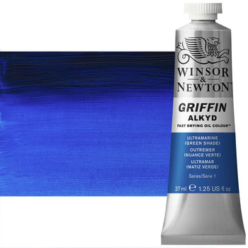 Winsor & Newton Griffin Alkyd Fast-Drying Oil Color - Ultramarine Green Shade, 37ml Tube