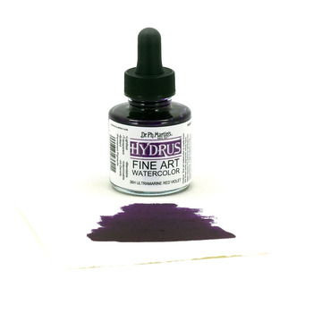 Dr. Ph. Martin's Hydrus Watercolor 1 oz Bottle - Ultramarine Red Violet