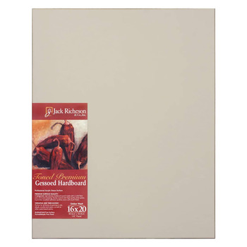 Jack Richeson 1/8" Toned Gesso Hardboard Canvas Panels - Umber, 16"x20"