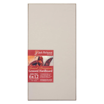Jack Richeson 1/8" Toned Gesso Hardboard Canvas Panels - Umber, 6"x12"