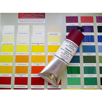 Michael Harding Handmade Artists Oil Color - Handmade Color Chart