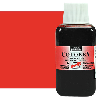 Pebeo Colorex Watercolor Ink Vermillion, 250ml