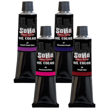 Soho Oil Color - Violet/Purple (Set of 4), 170ml
