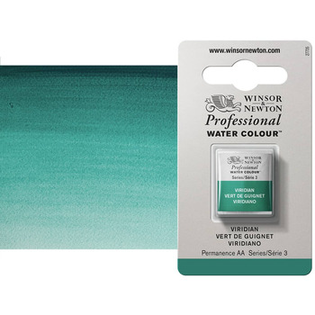 Winsor & Newton Professional Watercolor Half Pan - Viridian Green