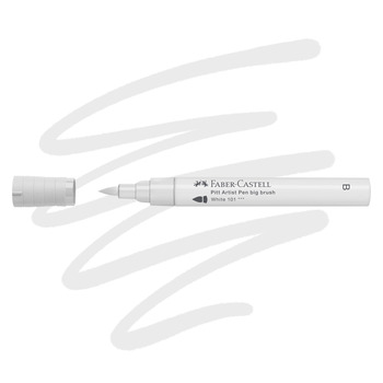 Faber-Castell Pitt Artist Pen Big Brush Nib Individual - White Opaque
