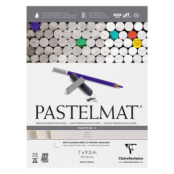 Pastelmat Pad - White, 18 x 24 cm (12-Sheets)