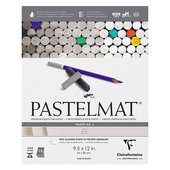 Pastelmat Pad - White, 24 x 30 cm (12-Sheets)