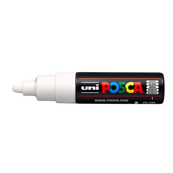 Posca Acrylic Paint Marker 4.5-5.5 mm Broad Bullet Tip White