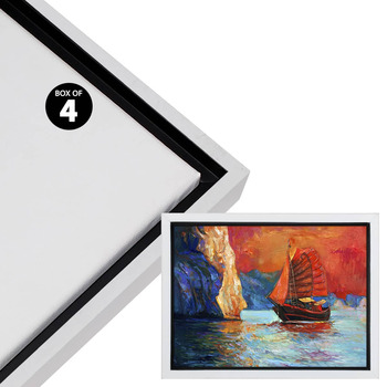 Cardinali Renewal Core Floater Frame -  White 12"x24", Open Back (Box of 4)